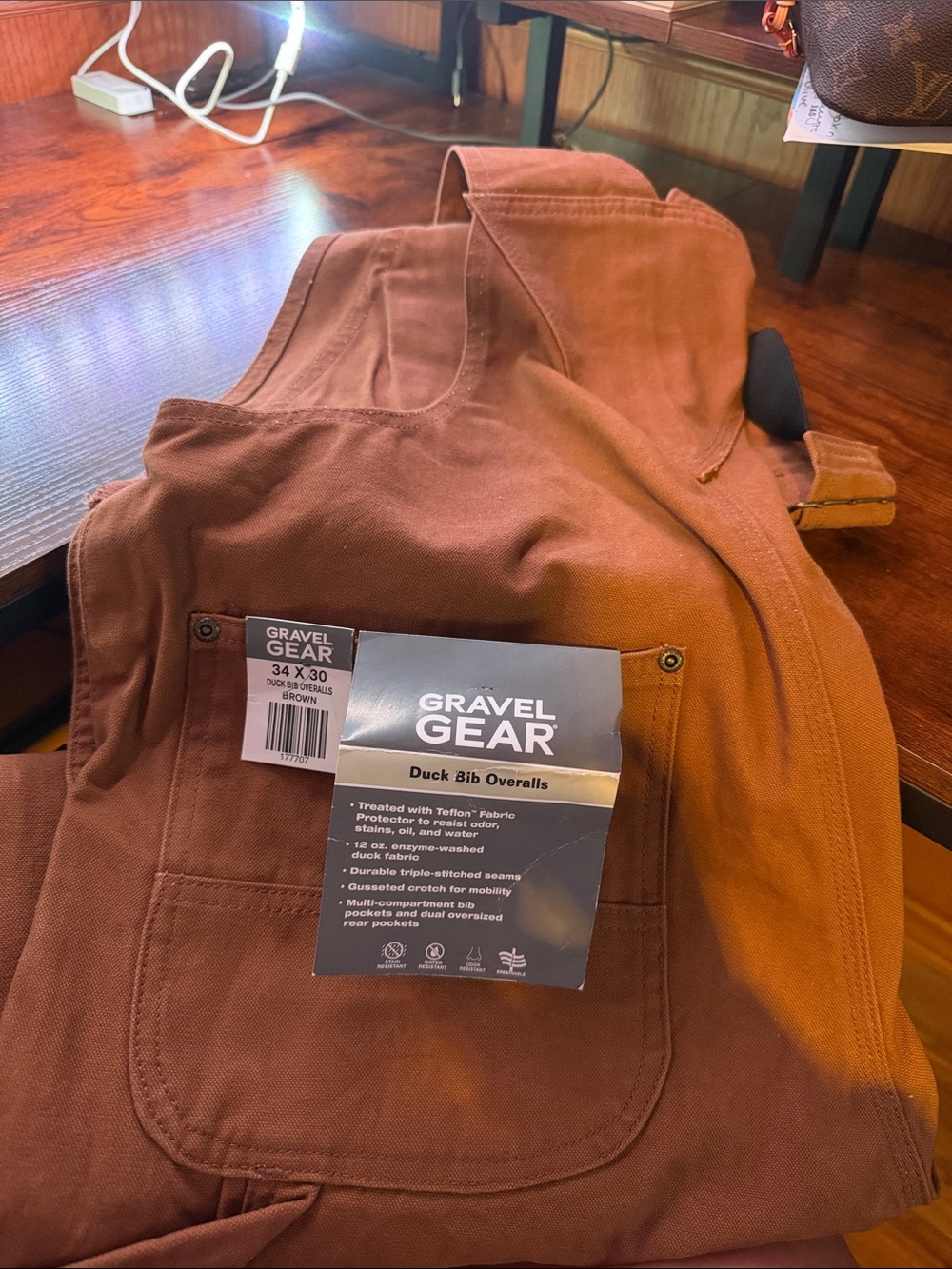 Gravel Gear Duck Bib Overalls - Brown